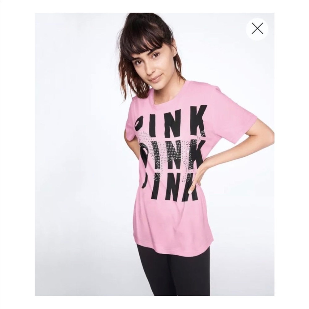 Victoria Secret Pink bling campus tshirt (L)